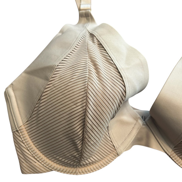 Third Love Shadow Stripe Plunge Bra Size 36D Nude Beige Underwire Support - Picture 4 of 10
